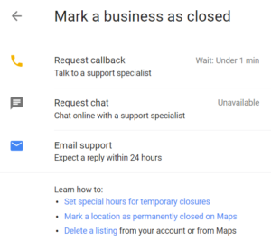 contact google my business support by phone