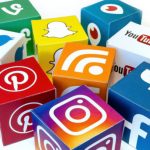 social media for medical practices; cubed social media icons