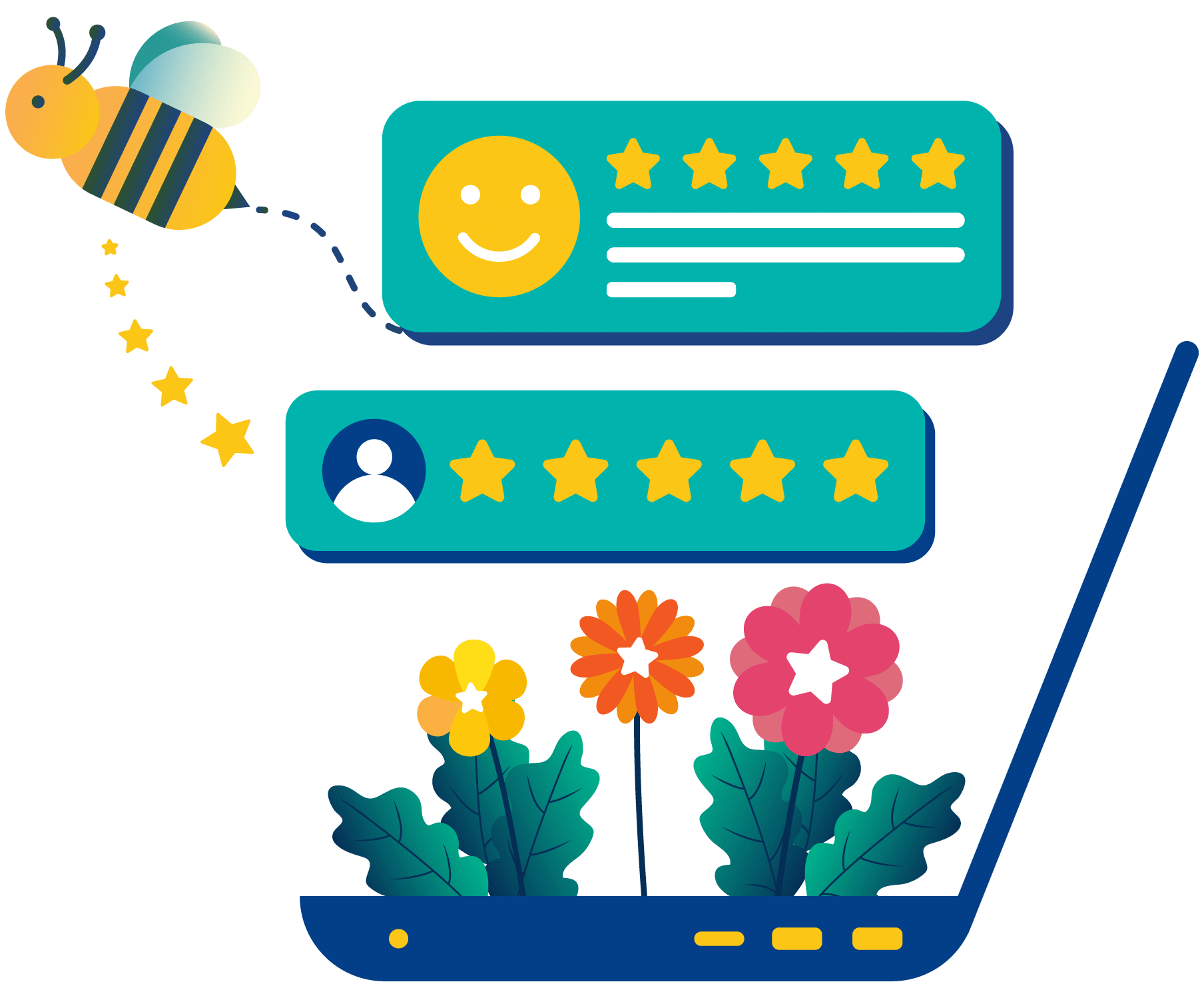 rater8's automated algorithm, pollin8, builds 5-star reviews across the top healthcare review sites